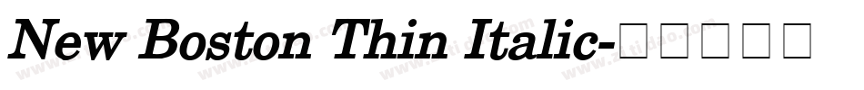 New Boston Thin Italic字体转换